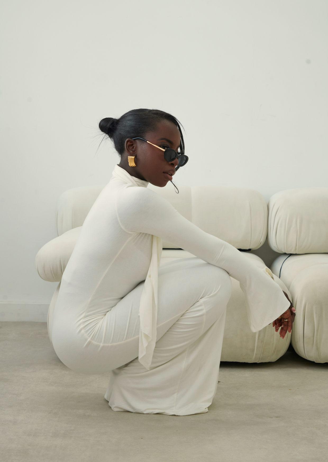 Soraya Scarf Maxi Dress - Soft White